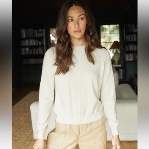 QUINCE Mongolian Shrunken Cashmere Sweatshirt sz Small